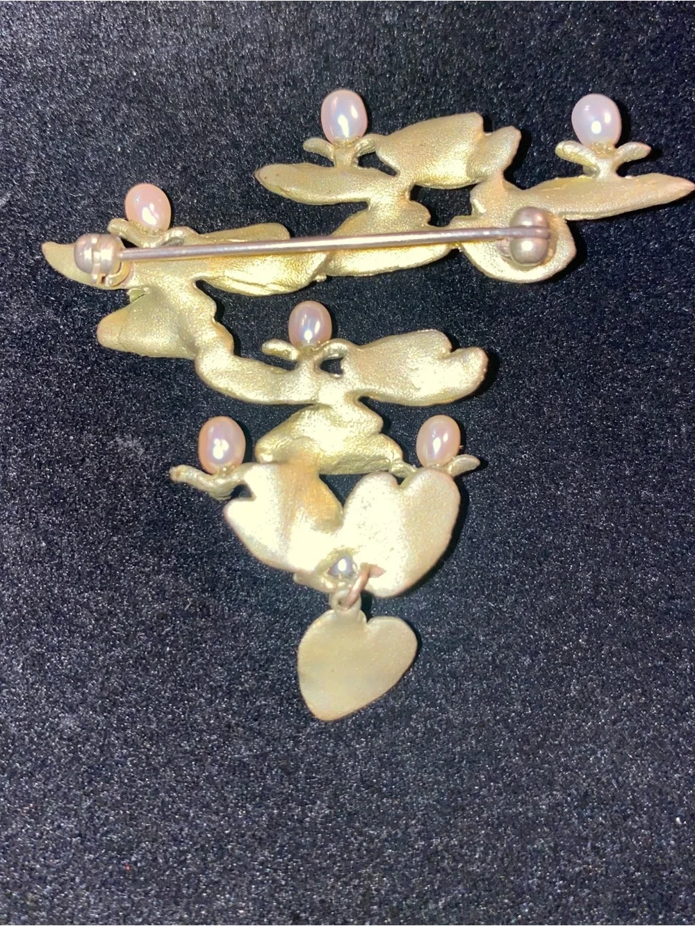 Michael Michaud Water Lily Pad Pearl Brooch
